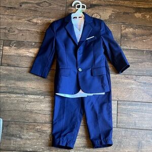 Boys Navy Blue Suit Set